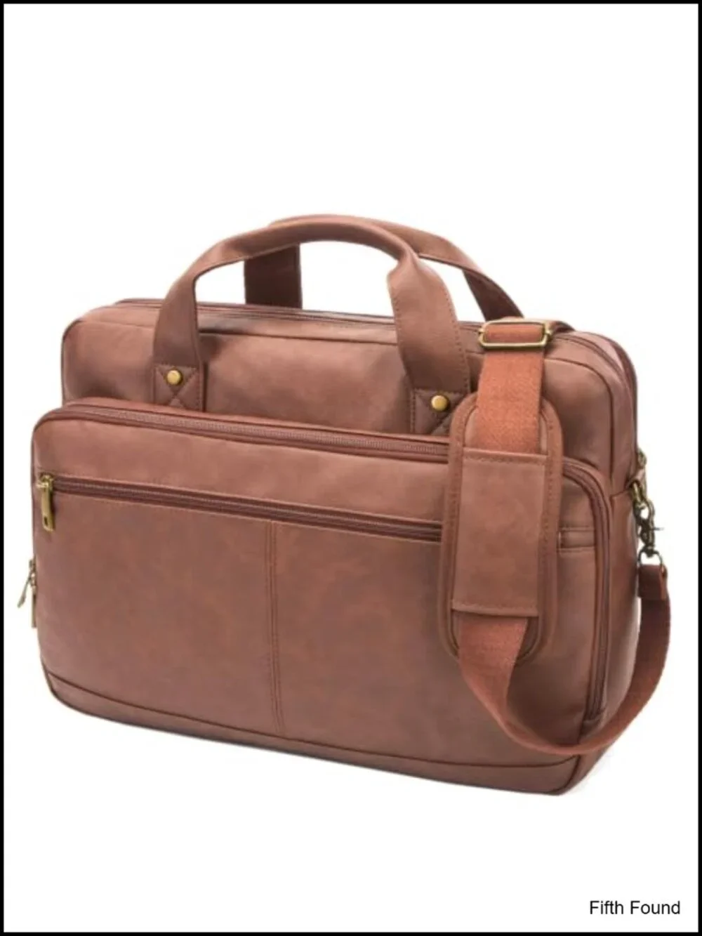 Men's Leather Briefcase 16 Inch Messenger Crossbody Laptop Bag Business Work